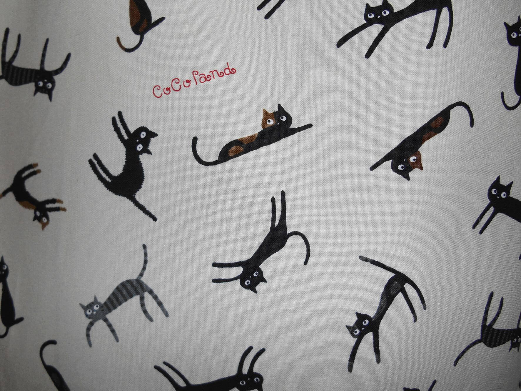 Canvas mit Katzenmotiv; Stoffwahl für Shopper Wendy