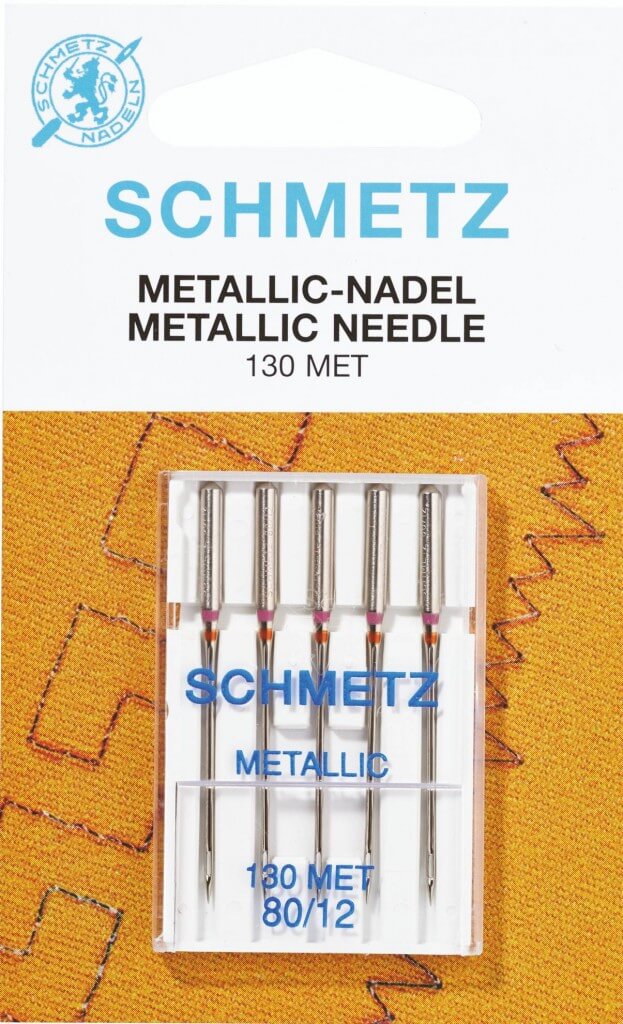 SCHETZ Nähaschinennadeln | 5 Gold Stick-Nadeln | 130/705 H-ET