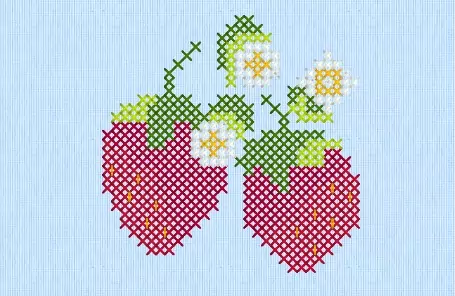 Erdbeeren sticken: Marmeladendeckchen selber machen und besticken | Stickdatei und Stickvorlage | Kreuzstich | Kreativblog myneedleworks