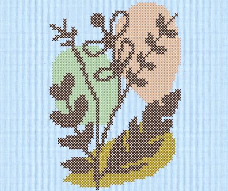 Minimalistische Blumen sticken im Kreuzstich | Line Art sticken | Stickdatei und Stickvorlage | erhältlich bei makerist und CrazyPatterns | Kreativblog myneedleworks