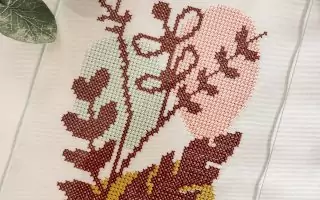 Minimalistische Blumen sticken im Kreuzstich | Line Art sticken | Stickdatei und Stickvorlage | erhältlich bei makerist und CrazyPatterns | Kreativblog myneedleworks