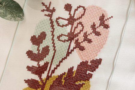 Minimalistische Blumen sticken im Kreuzstich | Line Art sticken | Stickdatei und Stickvorlage | erhältlich bei makerist und CrazyPatterns | Kreativblog myneedleworks
