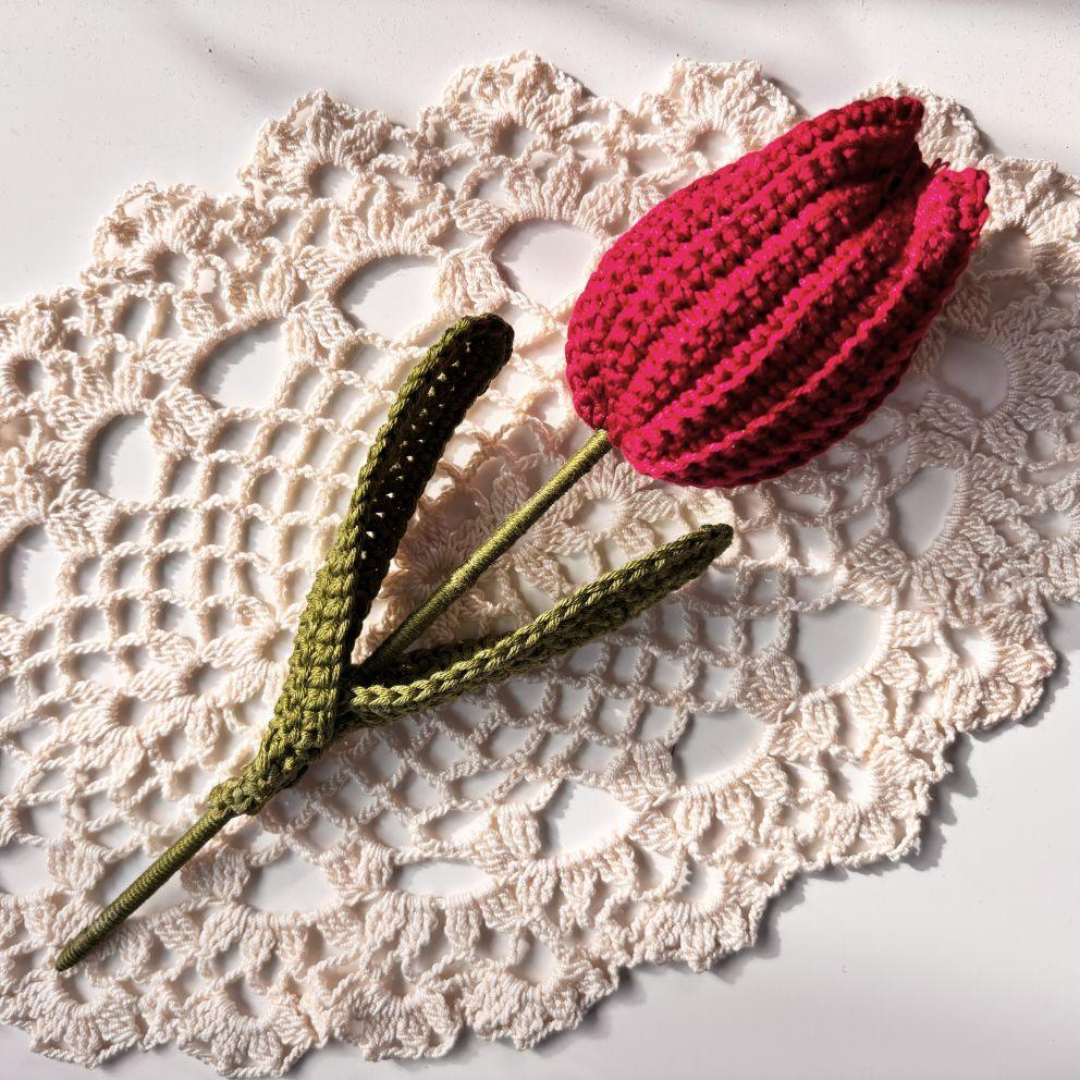Tulpen häkeln | kostenfreie Häkelanleitung | Kreativblog myneedleworks