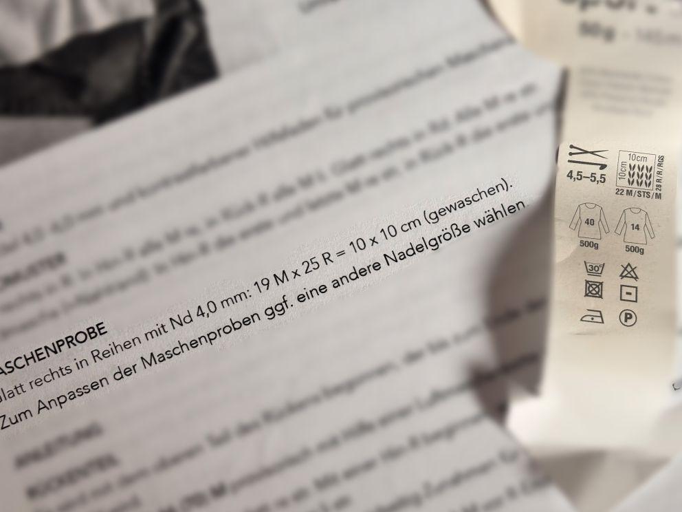 Maschenprobe stricken | Blgbeitrag | Kreativblog myneedleworks