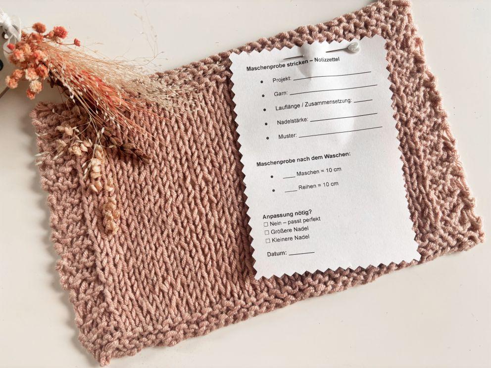Maschenprobe stricken | Blgbeitrag | Kreativblog myneedleworks